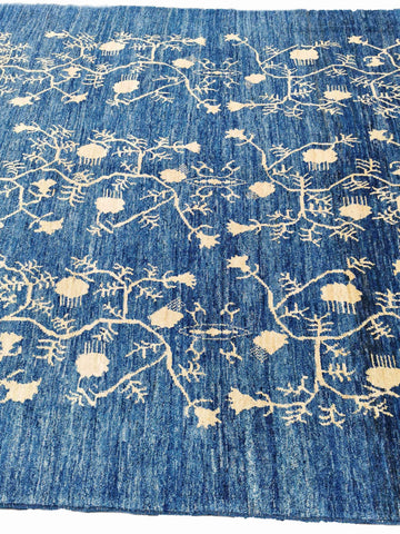 264 x 196 cm Modern Blue and Yellow Modern Blue Rug - Rugmaster