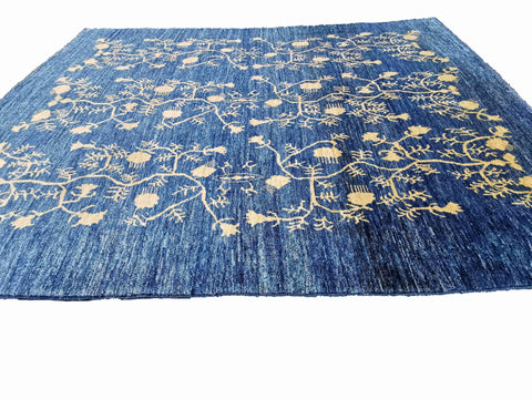 264 x 196 cm Modern Blue and Yellow Modern Blue Rug - Rugmaster