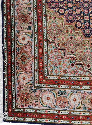 266 x 180 cm Fine Tabriz Mahi Traditional Red Rug - Rugoutlet