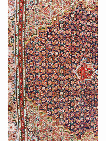 266 x 180 cm Fine Tabriz Mahi Traditional Red Rug - Rugmaster