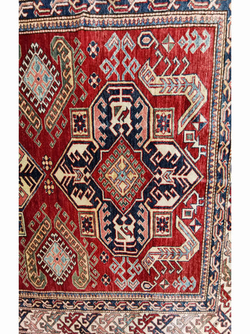 266 x 180 cm Kazak Modern Red Rug - Rugmaster