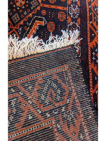 267 x 59 cm Persian Baluch Tribal Red Rug - Rugoutlet