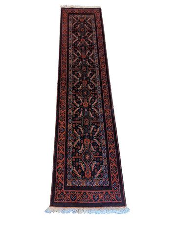 267 x 59 cm Persian Baluch Tribal Red Rug - Rugoutlet
