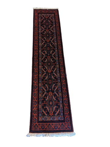267 x 59 cm Persian Baluch Tribal Red Rug - Rugoutlet