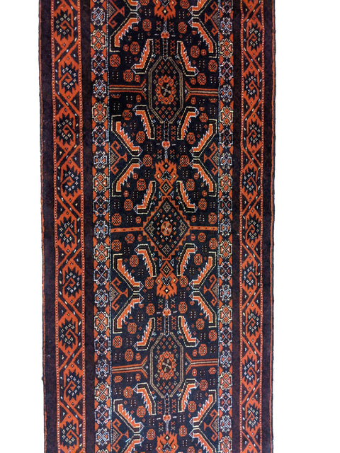 267 x 59 cm Persian Baluch Tribal Red Rug - Rugoutlet