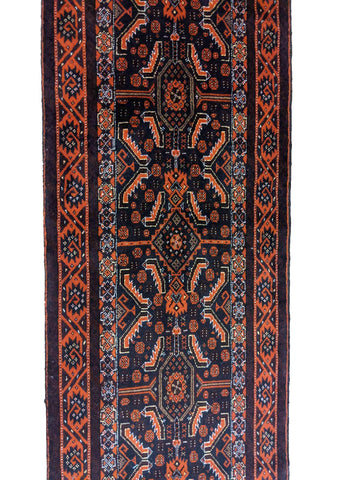 267 x 59 cm Persian Baluch Tribal Red Rug - Rugoutlet