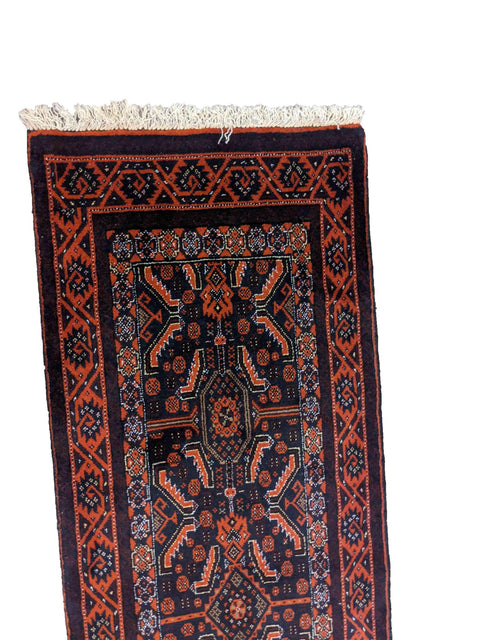 267 x 59 cm Persian Baluch Tribal Red Rug - Rugoutlet