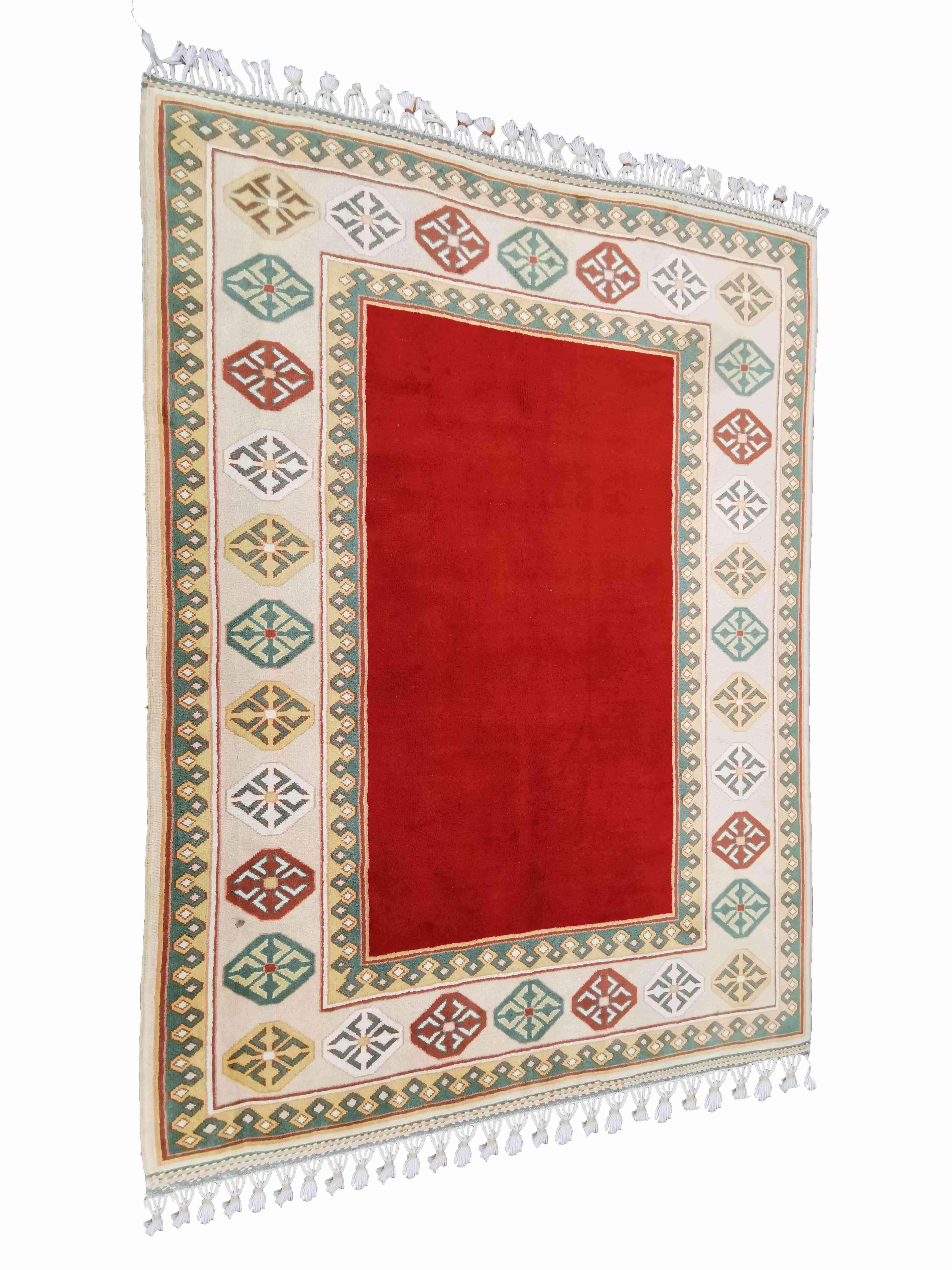 270 x 198 cm Tunisian Tribal Red Rug - Rugmaster