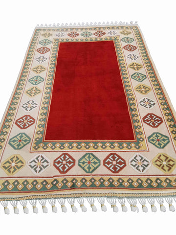 270 x 198 cm Tunisian Tribal Red Rug - Rugoutlet