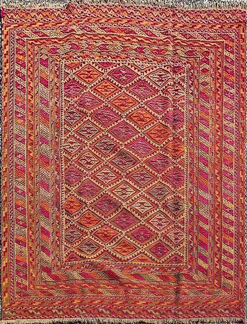 273 x 207 cm Afghan Moshvani Red Tribal Red Large Rug - Rugmaster