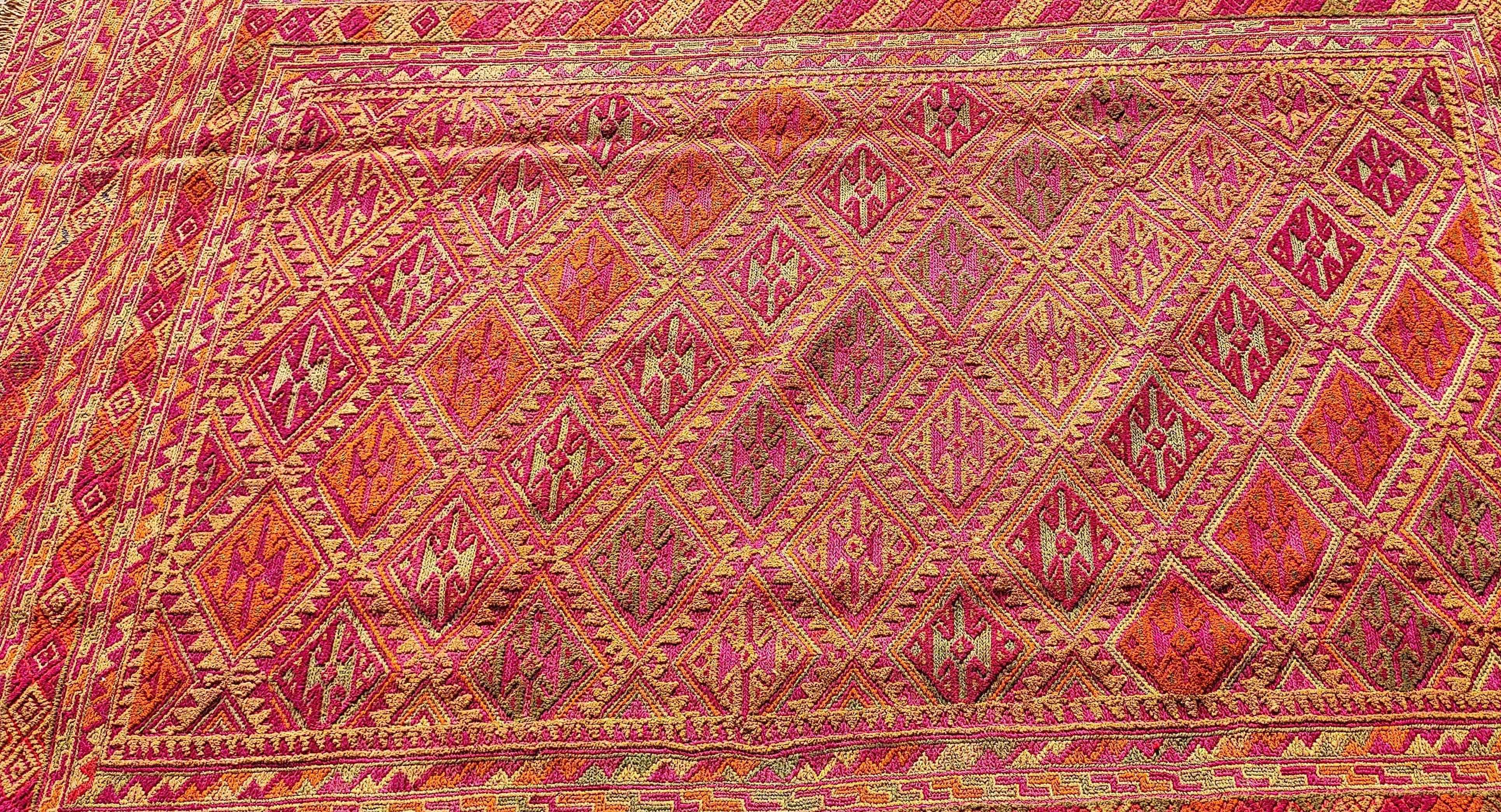 273 x 207 cm Afghan Moshvani Red Tribal Red Large Rug - Rugmaster