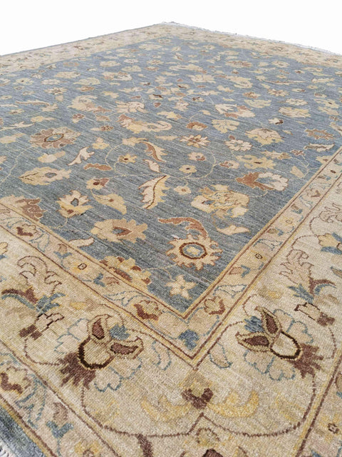 273 x 223 cm Ziegler Antique Blue Large Rug - Rugmaster