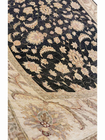 273 x 252 cm Ziegler Antique Black Large Rug - Rugmaster