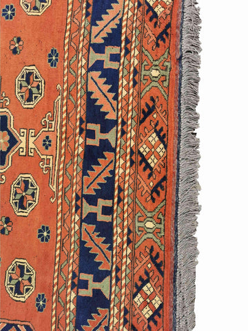 274 x 207 cm Fine Afghan Karegah Tribal Blue Large Rug - Rugmaster