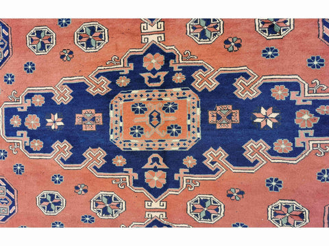 274 x 207 cm Fine Afghan Karegah Tribal Blue Large Rug - Rugmaster