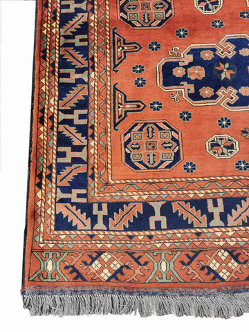 274 x 207 cm Fine Afghan Karegah Tribal Blue Large Rug - Rugmaster