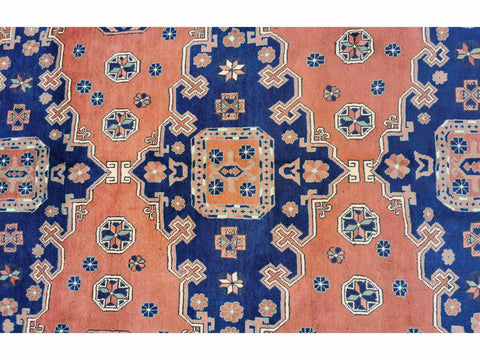 274 x 207 cm Fine Afghan Karegah Tribal Blue Large Rug - Rugmaster