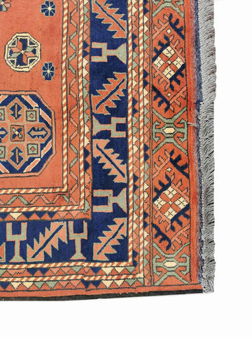 274 x 207 cm Fine Afghan Karegah Tribal Blue Large Rug - Rugmaster