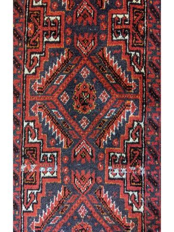 274 x 52 cm Persian Baluch Tribal Red Rug - Rugoutlet