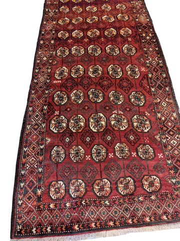 275 x 125 cm Persian Baluch Traditional Red Rug - Rugmaster