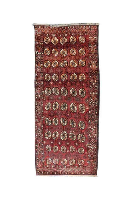 275 x 125 cm Persian Baluch Traditional Red Rug - Rugmaster