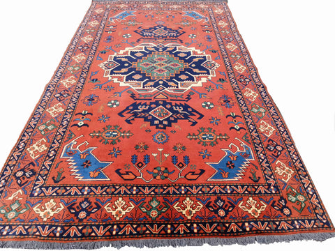 275 x 192 cm Afghan Karegah Tribal Red Large Rug - Rugmaster