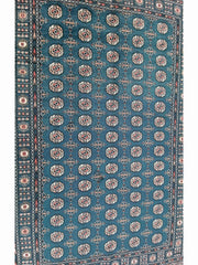 275 x 193 cm Pakistan Bukhara Traditional Green Large Rug - Rugmaster