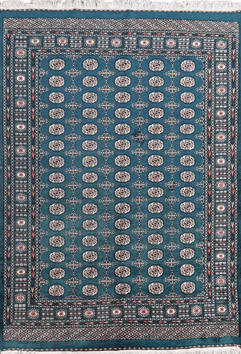 A traditional Bukhara wool rug