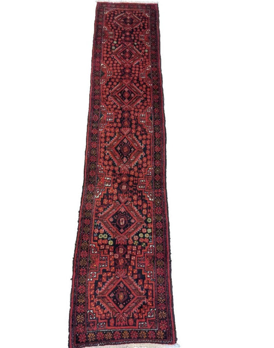 275 x 59 cm Persian Baluch Traditional Red Rug - Rugoutlet