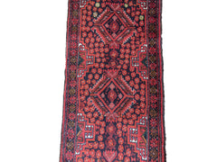 275 x 59 cm Persian Baluch Traditional Red Rug - Rugoutlet