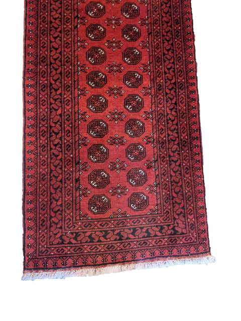 275 x 86 cm Red Afghan Tribal Red Rug - Rugoutlet