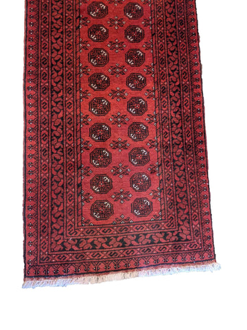 275 x 86 cm Red Afghan Tribal Red Rug - Rugoutlet