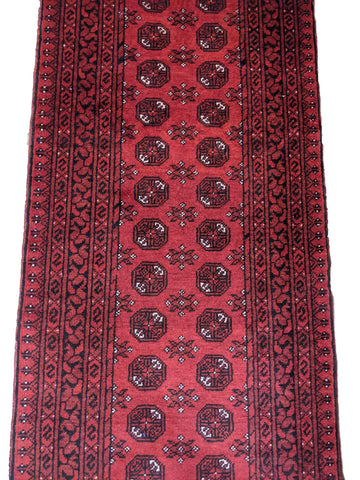 275 x 86 cm Red Afghan Tribal Red Rug - Rugoutlet
