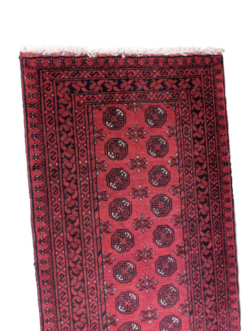 275 x 86 cm Red Afghan Tribal Red Rug - Rugoutlet
