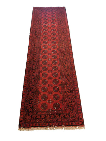 275 x 86 cm Red Afghan Tribal Red Rug - Rugoutlet