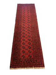 275 x 86 cm Red Afghan Tribal Red Rug - Rugmaster