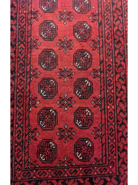 275 x 86 cm Red Afghan Tribal Red Rug - Rugoutlet