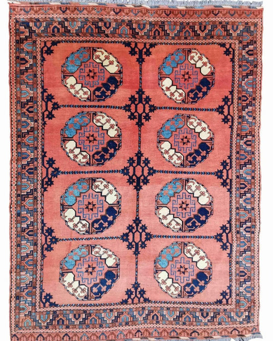 276 x 197 cm Afghan Karegah Tribal Red Large Rug - Rugmaster