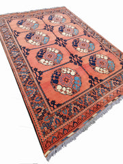 276 x 197 cm Afghan Karegah Tribal Red Large Rug - Rugoutlet