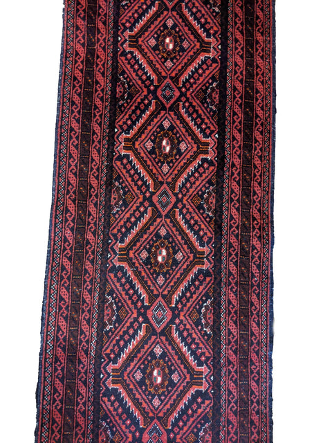 277 x 62 cm Persian Baluch Traditional Red Rug - Rugoutlet