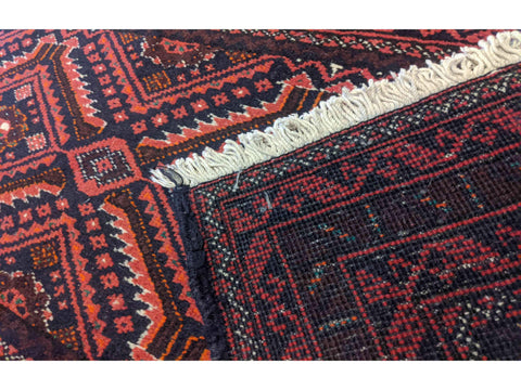 277 x 62 cm Persian Baluch Traditional Red Rug - Rugoutlet