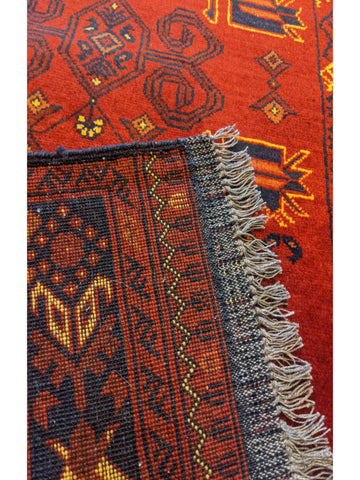 277 x 72 cm Afghan Khan Tribal Red Rug - Rugoutlet