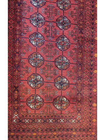278 x 86 cm Turkaman Tribal Red Rug - Rugoutlet