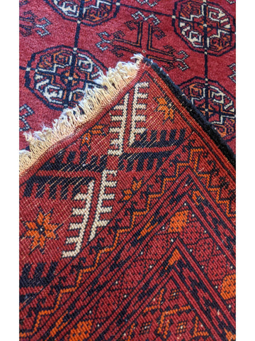 278 x 86 cm Turkaman Tribal Red Rug - Rugoutlet