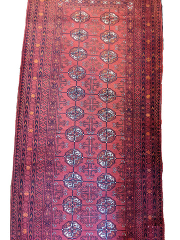 278 x 86 cm Turkaman Tribal Red Rug - Rugoutlet