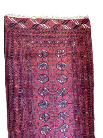278 x 86 cm Turkaman Tribal Red Rug - Rugoutlet