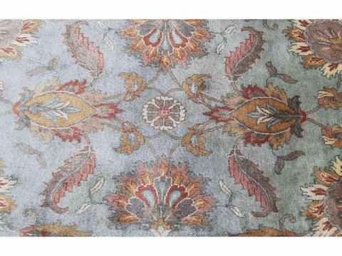 280 x 183 cm Indo-Ziegler Antique Green Large Rug - Rugmaster