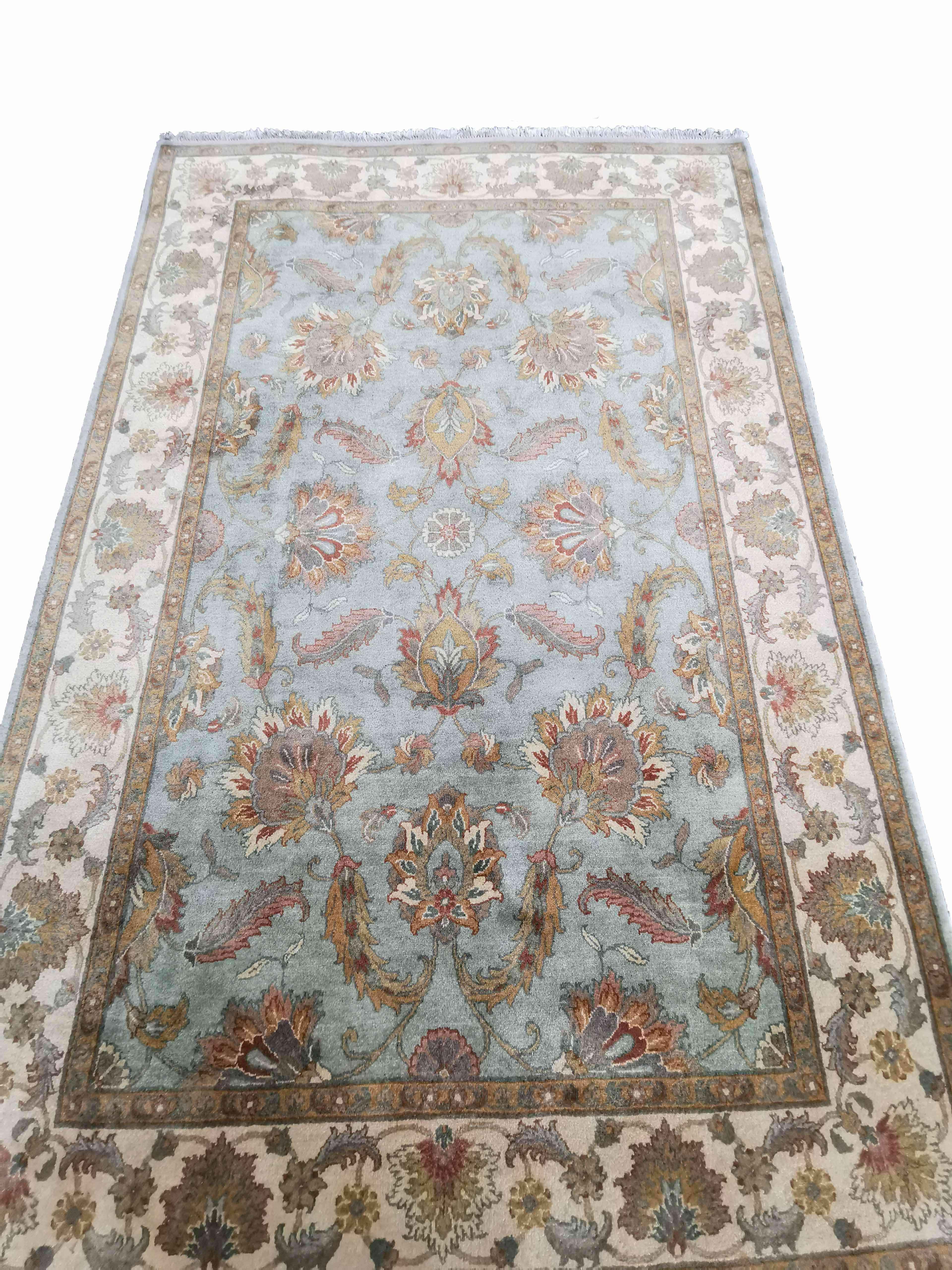 280 x 183 cm Indo-Ziegler Green Large Rug - Rugoutlet