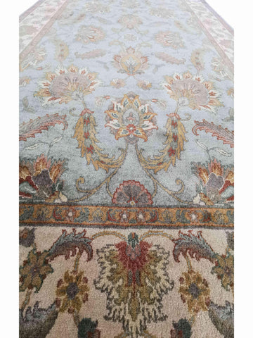 280 x 183 cm Indo-Ziegler Antique Green Large Rug - Rugmaster