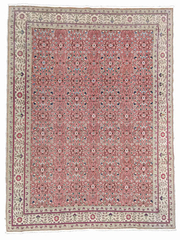 280 x 190 cm Old Anatolian Salmon pink Large Rug - Rugoutlet